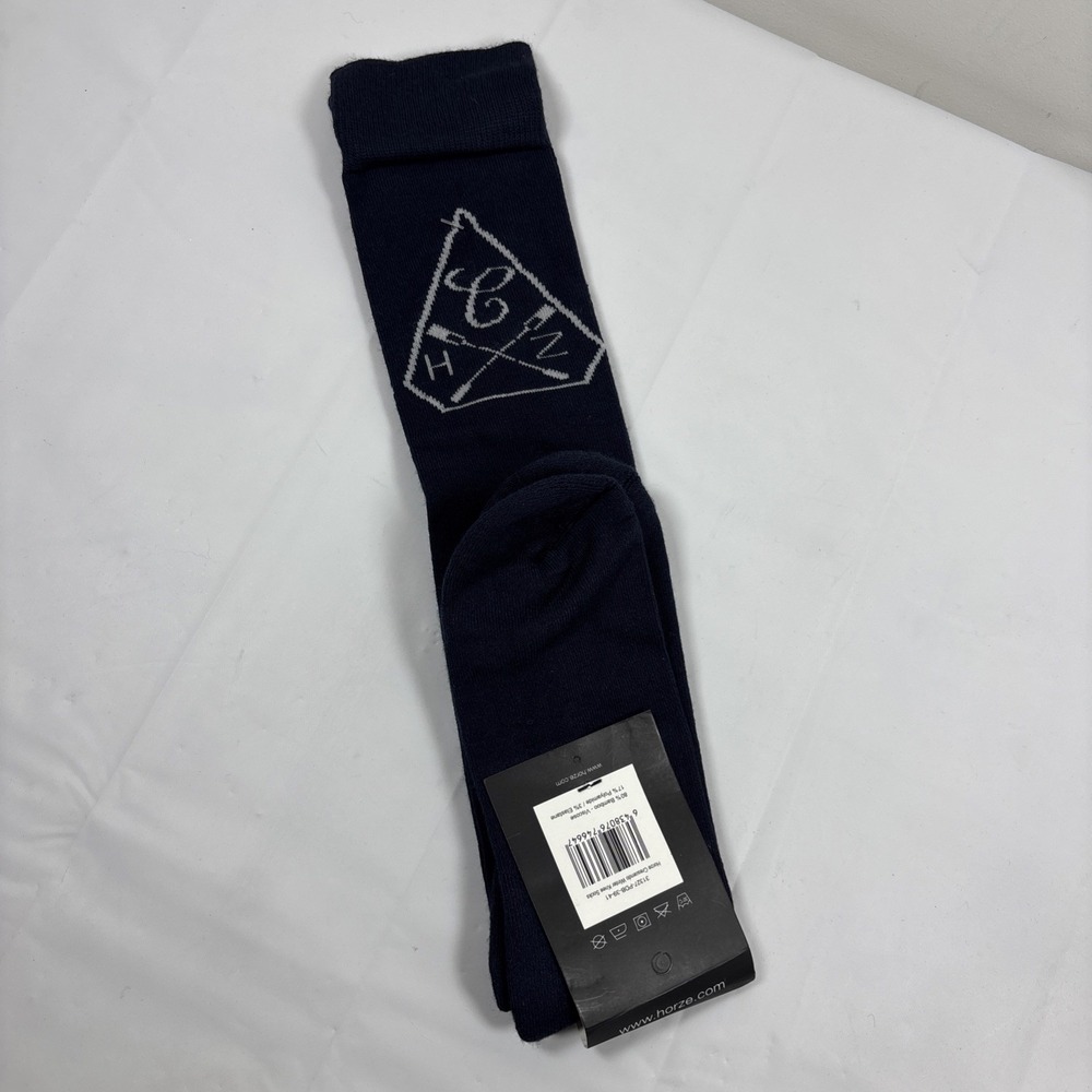 Horze Crescendo Men's Winter Knee Socks Size‎ 39-41 Bamboo Viscose Navy Blue